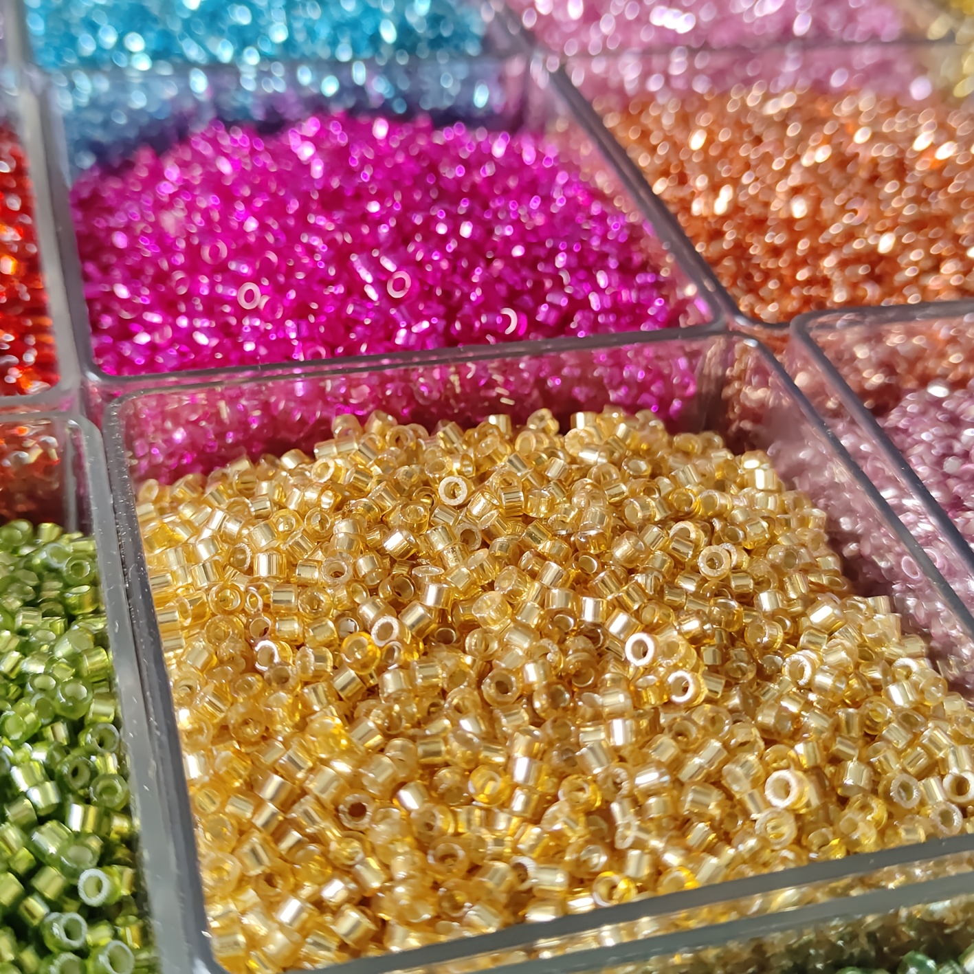 38g Vibrant Multicolor Seed Beads for DIY Projects